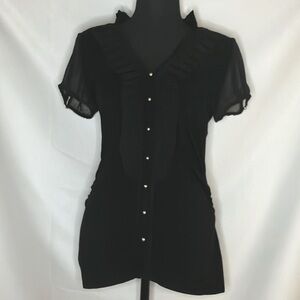 WHBM BLACK BLOUSE
